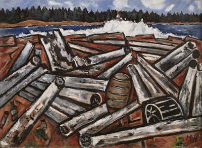 Holzstau, Penobscot Bay, 1940-41 von Marsden Hartley